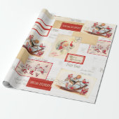  Briefkaart voor het oppakken van Baby voor kerstm Cadeaupapier (Uitgerold)