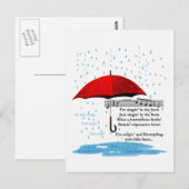 Briefkaart voor het Raining en zingen van alternat (Voorkant / Achterkant)