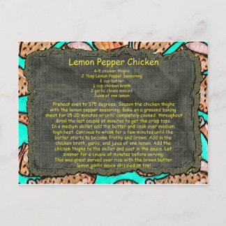 briefkaart voor het recept voor citroenpeper