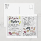 Briefkaart voor het recept voor magere bonen (Voorkant / Achterkant)