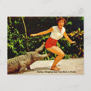  Briefkaart voor het reizen van Alligator Florida