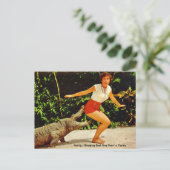  Briefkaart voor het reizen van Alligator Florida (Staand voorkant)