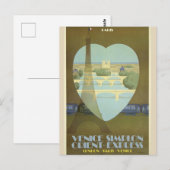 Briefkaart voor het reizen van het hart van Parijs (Voorkant / Achterkant)