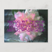 Briefkaart voor het Roos van de vrede (Voorkant)