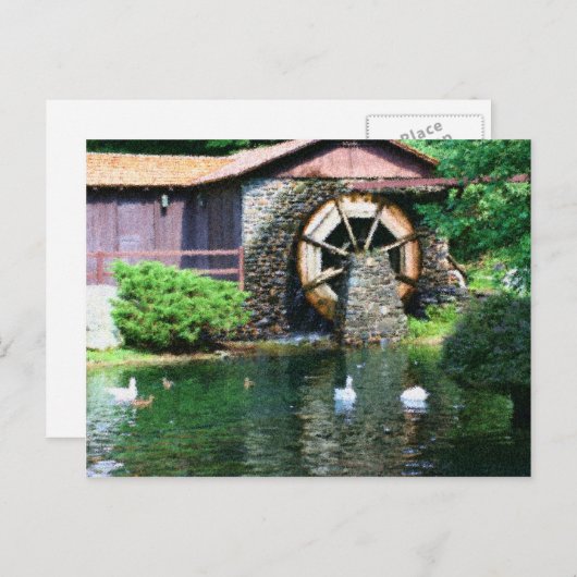 Briefkaart voor het schilderen van hardloopslik (Voorkant / Achterkant)