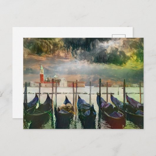 Briefkaart voor het schilderen van het Venetiaanse (Voorkant / Achterkant)