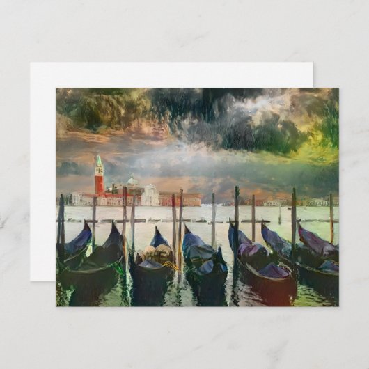 Briefkaart voor het schilderen van het Venetiaanse (Voorkant / Achterkant)