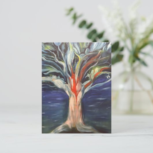 Briefkaart voor het schilderen van Life-olie (Staand voorkant)