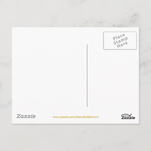 Briefkaart voor het schilderen van tijger (Achterkant)