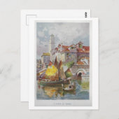  Briefkaart voor het schilderen van Venetië (Voorkant / Achterkant)