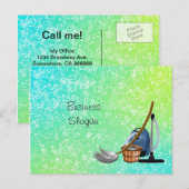 Briefkaart voor het schoonmaken van de id Service  (Voorkant / Achterkant)