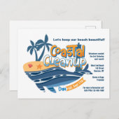 Briefkaart voor het schoonmaken van de kust (Voorkant / Achterkant)