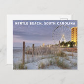briefkaart voor het strand van myrtle in zuid - ca (Voorkant / Achterkant)