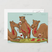 Briefkaart voor het testen van kameel wijn (Voorkant / Achterkant)