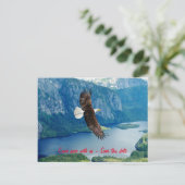 Briefkaart voor het uitnodigen van adelaars (Staand voorkant)