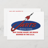 Briefkaart voor het uitnodigen van kunstuitvindin (Voorkant / Achterkant)