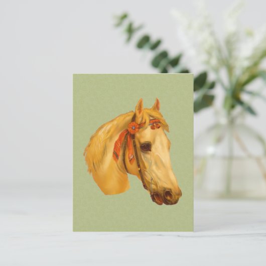  Briefkaart voor het uittrekken van kunstpaarden (Staand voorkant)
