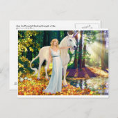 Briefkaart voor het verhitten van meisjes en Unico (Voorkant / Achterkant)