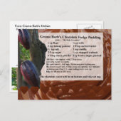 Briefkaart voor het verkrijgen van Chocolade Fudge (Voorkant / Achterkant)
