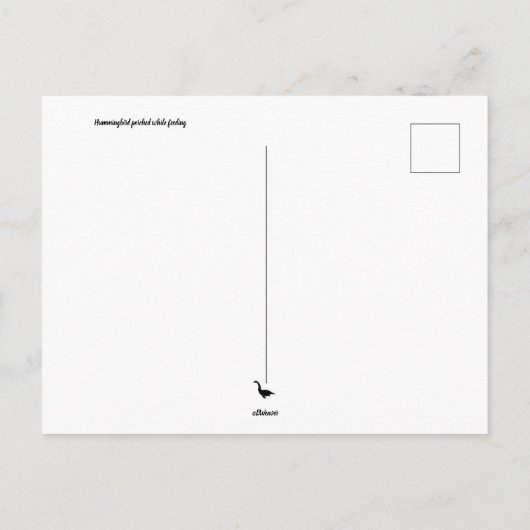 Briefkaart voor het voederen van vochtige vogel (Achterkant)