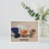 briefkaart voor het wassen van oude kleurrijke gla (Staand voorkant)