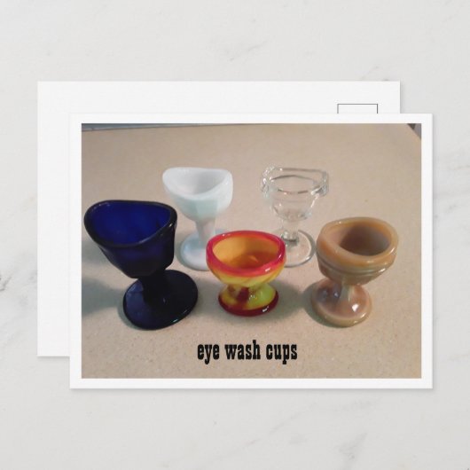 briefkaart voor het wassen van oude kleurrijke gla (Voorkant / Achterkant)