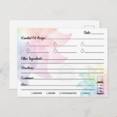 Briefkaart voor het winnen van etherische olie (Voorkant / Achterkant)