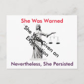 Briefkaart voor het Witte Huis Dame Justice (Voorkant)