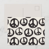 Briefkaart voor het zwarte en Creme-kleurenteken (Voorkant / Achterkant)