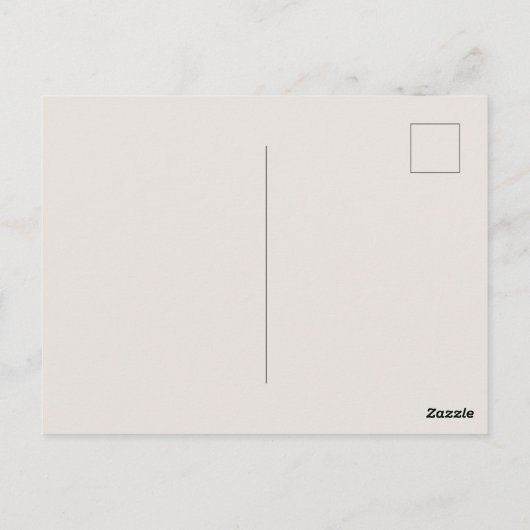 Briefkaart voor het zwarte en Creme-kleurenteken (Achterkant)