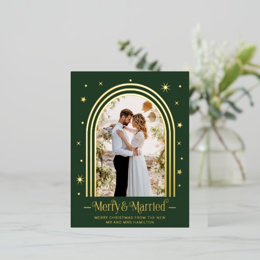 Briefkaart voor huwelijkskoninklijke Folie (Staand Voorkant)