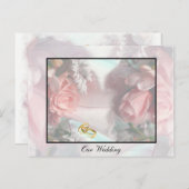 Briefkaart voor huwelijksuitnodiging (Voorkant / Achterkant)