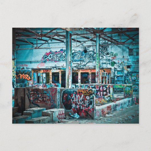 Briefkaart voor in de fabriek verlaten fotografie (Voorkant)