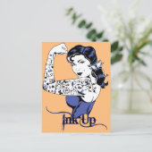 briefkaart voor inktmeisje (Staand voorkant)