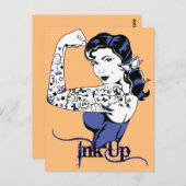 briefkaart voor inktmeisje (Voorkant / Achterkant)