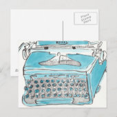 Briefkaart voor inktschrijfmachines (Voorkant / Achterkant)