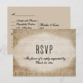 Briefkaart voor inwendige keuzen voor vel muziek R (Voorkant / Achterkant)