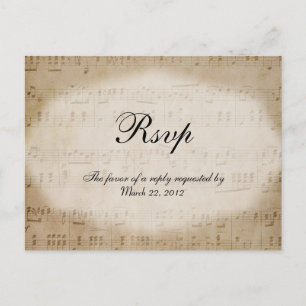 Briefkaart voor inwendige keuzen voor vel muziek R