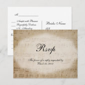 Briefkaart voor inwendige keuzen voor vel muziek R (Voorkant / Achterkant)