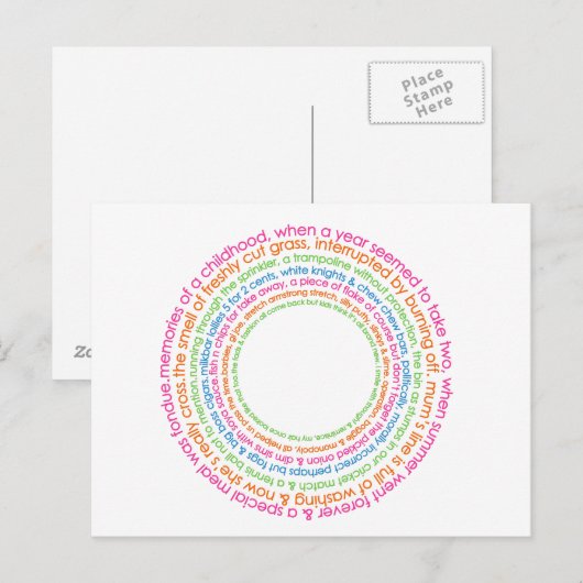 briefkaart voor jeugdherinneringen (Voorkant / Achterkant)