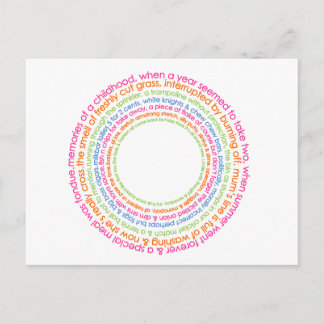 briefkaart voor jeugdherinneringen