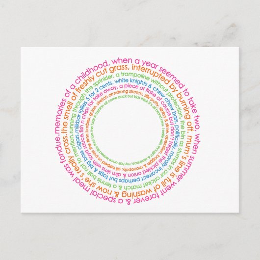 briefkaart voor jeugdherinneringen (Voorkant)