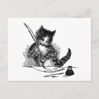 Briefkaart voor katten schrijven