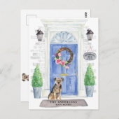 Briefkaart voor kennisgeving grensdrager verplaats (Voorkant / Achterkant)