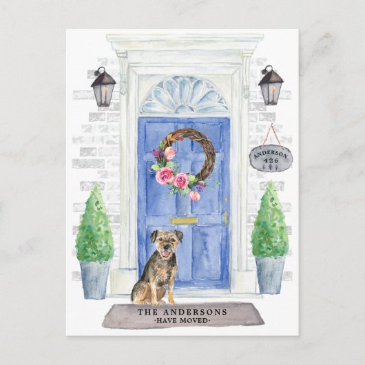 Briefkaart voor kennisgeving grensdrager verplaats (Voorkant)