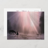 Briefkaart voor kerst met feestdag in Cowboy Churc (Voorkant / Achterkant)