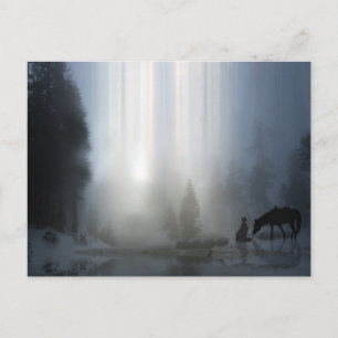 Briefkaart voor kerst van de cowboykerk