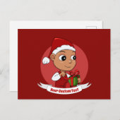 Briefkaart voor kerstbaby (Voorkant / Achterkant)