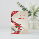 Briefkaart voor kerstcellen en linten (Staand voorkant)