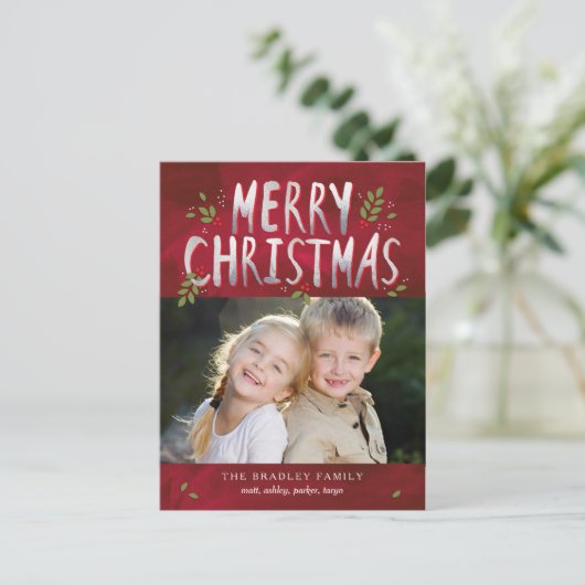 Briefkaart voor kerstfeestdag (Staand voorkant)